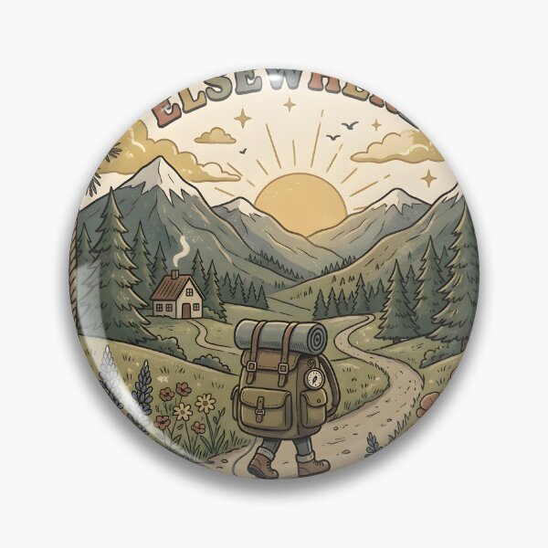Item preview, Mentally Hiking Elsewhere Funny Hiking Shirt | Nature Lover Adventure Introvert Gift designed and sold by softmind studio.