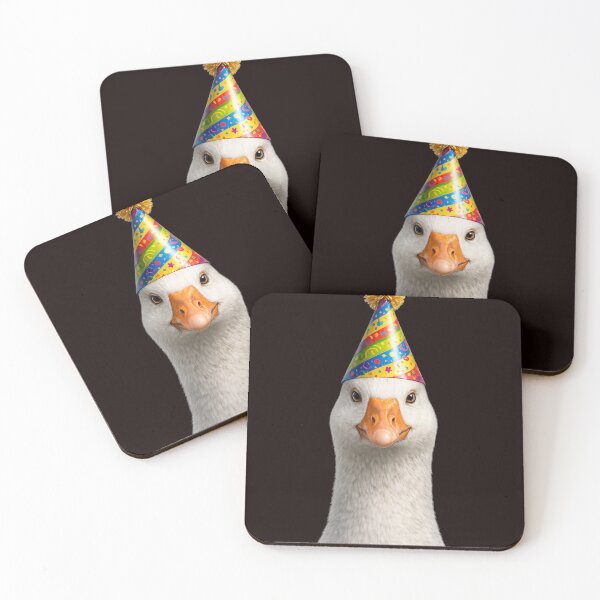 Item preview, Happy Goose Wearing Party Hat Portrait designed and sold by BagFactoryUK.