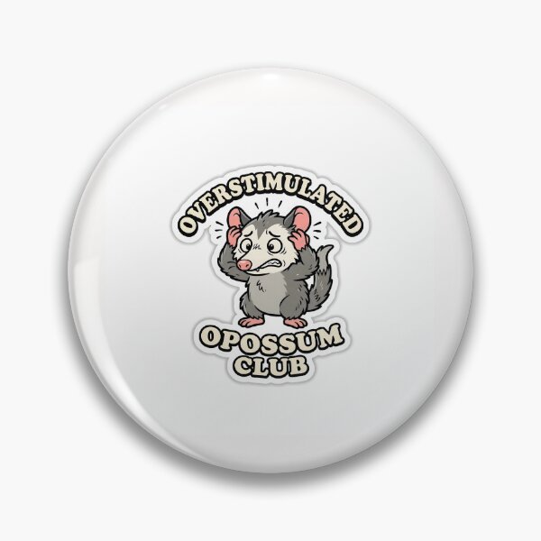 Item preview, Overstimulated Opossum Club Funny Anxiety Sticker designed and sold by yanejoy.