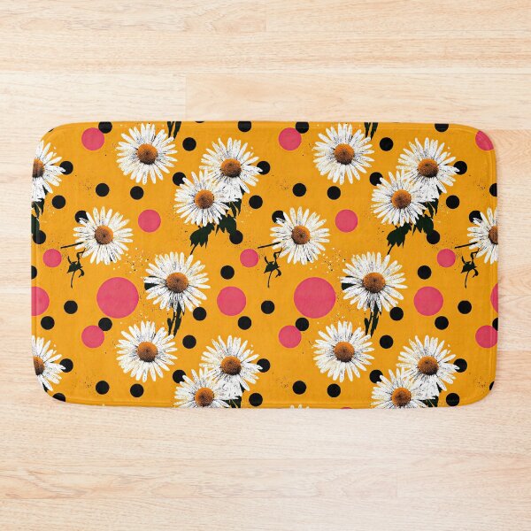 Item preview, Retro Daisy And Polka Dot Floral Pattern designed and sold by igraphixart.
