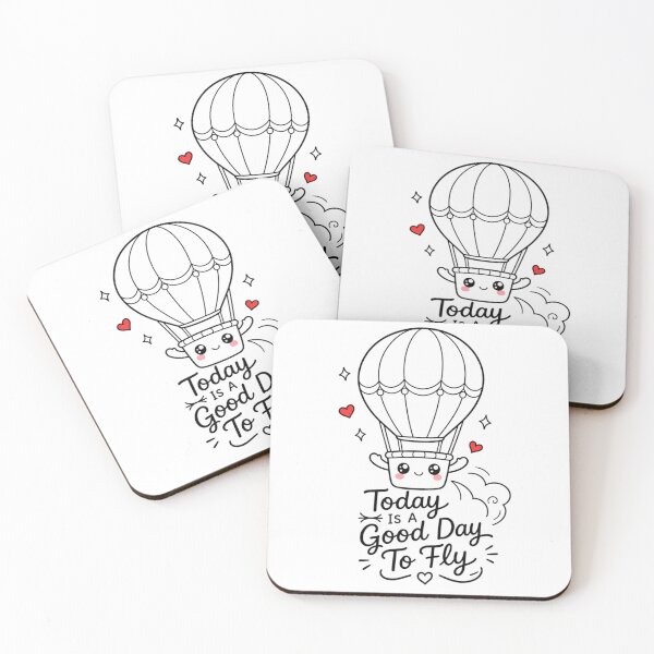 Item preview, Today Is a Good Day to Fly | Kawaii Hot Air Balloon Inspiration designed and sold by Dulxoz.