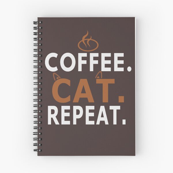 Item preview, Coffee. Cat. Repeat. | Funny Cat Coffee Lover Typography T-Shirt designed and sold by HeartAndArtShop.