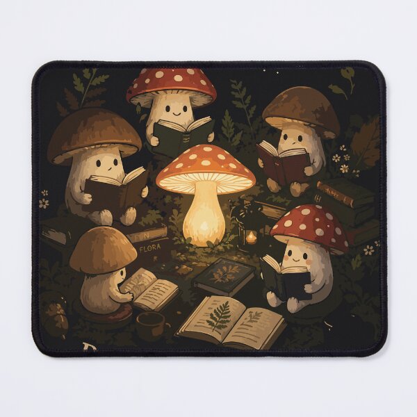 Item preview, Reading by Moonlight Cute Mushroom Book Club designed and sold by SimplePoDesign.
