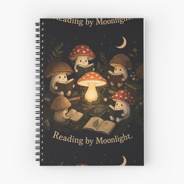 Item preview, Reading by Moonlight Cute Mushroom Book Club designed and sold by SimplePoDesign.