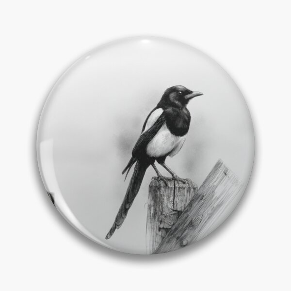 Item preview, A Magpie perched on an old fence, Birds in Motion designed and sold by CDC40.