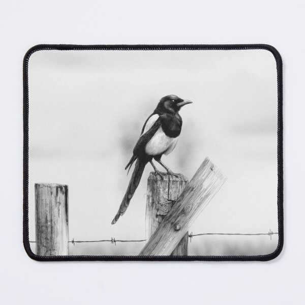 Item preview, A Magpie perched on an old fence, Birds in Motion designed and sold by CDC40.