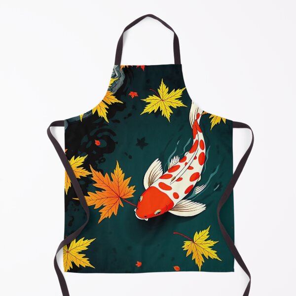 Item preview, Koi Fish & Maple Leaves | Japanese Ukiyo-e Pond Art designed and sold by T-domain.