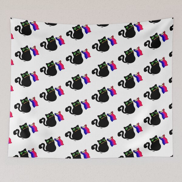 Aperçu de l'œuvre Chat drapeau de la fierté - Bi créée et vendue par WorksOfWhimsies.
