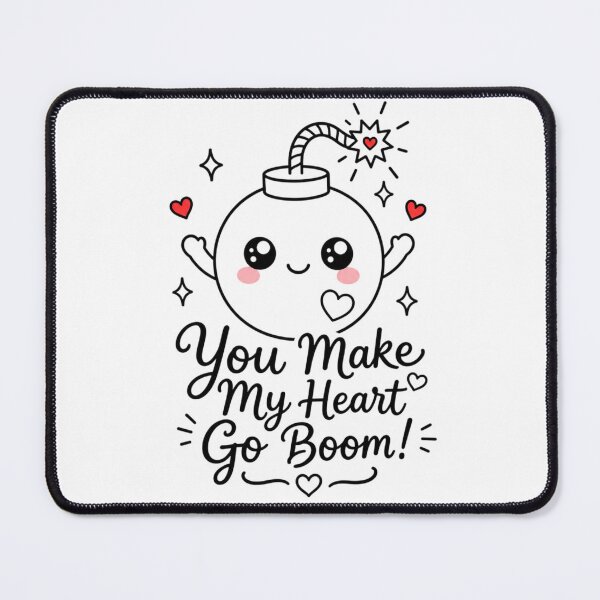Item preview, You Make My Heart Go Boom | Kawaii Love Quote Aesthetic designed and sold by Dulxoz.
