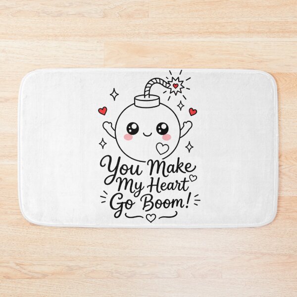 Item preview, You Make My Heart Go Boom | Kawaii Love Quote Aesthetic designed and sold by Dulxoz.