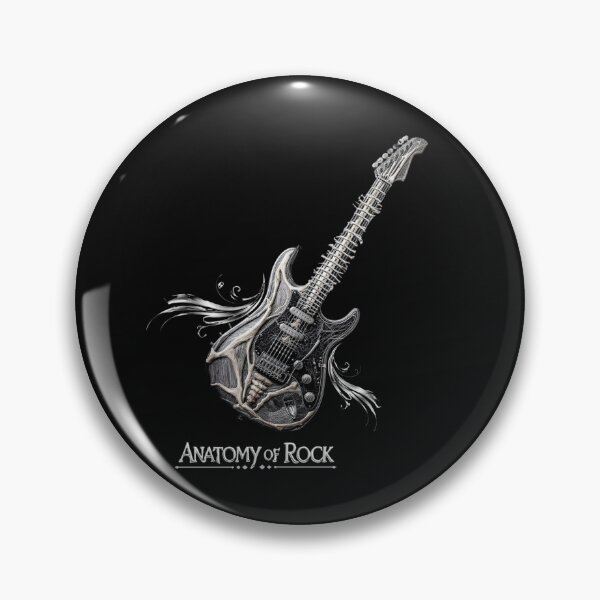 Item preview, Anatomy of Rock Guitar with Spine and Bones Graphic Art designed and sold by GEM STYLE.