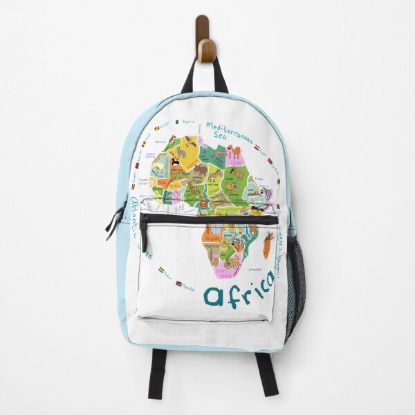 Item preview, Africa Map Illustration With Countries And Animals By Carla Daly designed and sold by Carla Daly.