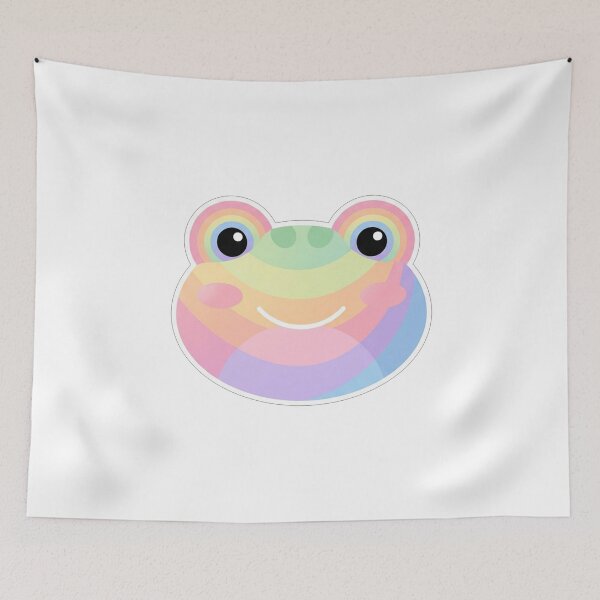 Item preview, Pastel Rainbow Frog Face designed and sold by Owcomm.