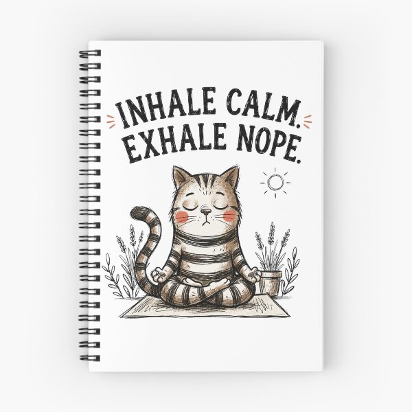 Item preview, Inhale Calm, Exhale Nope – Funny Meditating Cat Yoga Design designed and sold by AnyGil.