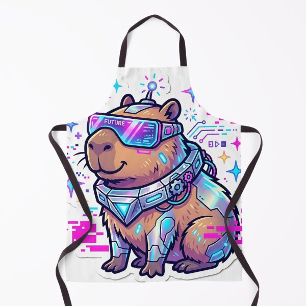 Item preview, Cute Cyberpunk Capybara Sticker designed and sold by denybz.