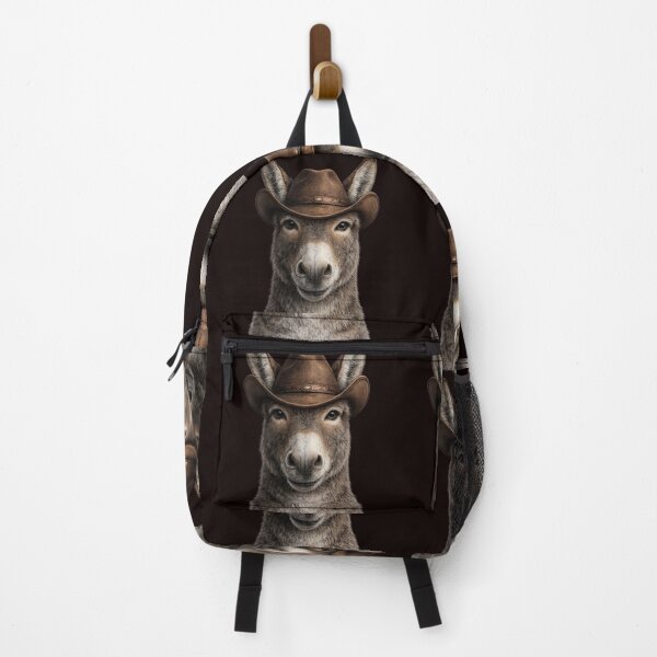 Item preview, Cowboy Donkey Wearing Western Hat Portrait designed and sold by BagFactoryUK.