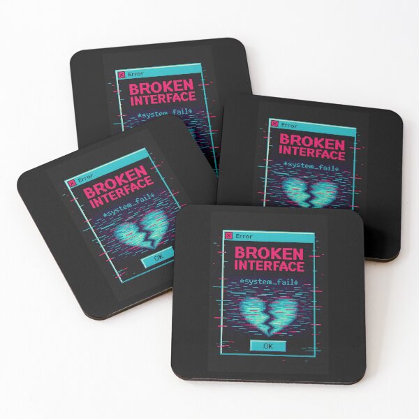 Item preview, Broken Interface – Glitch Heart System Failure designed and sold by JupiterGlitchEmpire.
