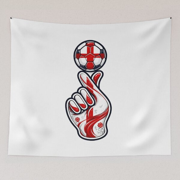 Item preview, England Football Finger Spin Art | England Flag Soccer Design | England Fan Gift | Football Sticker | T-Shirt | World Cup | Sports Wall Art designed and sold by thesmilngnature.