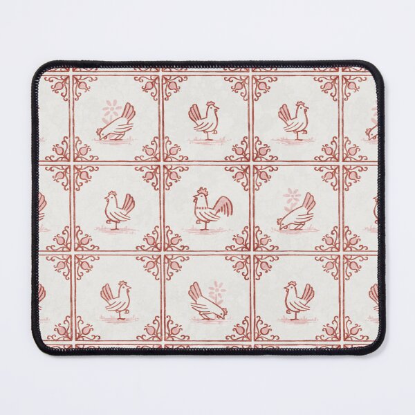 Item preview, Whimsical Tiled Chickens - a03b2b designed and sold by knitetgantt.
