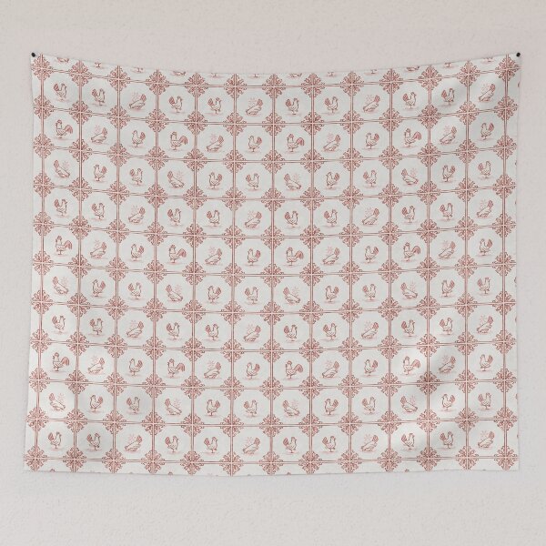 Item preview, Whimsical Tiled Chickens - a03b2b designed and sold by knitetgantt.