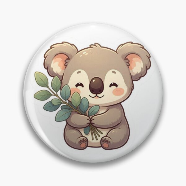 Item preview,  Kawaii Koala Sticker with Eucalyptus Leaves – Adorable Baby Koala, Australian Wildlife Vinyl Decal designed and sold by Pandey14.