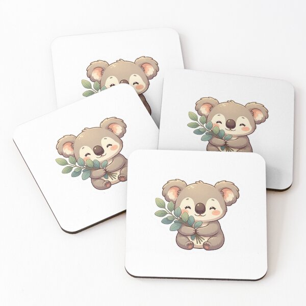 Item preview,  Kawaii Koala Sticker with Eucalyptus Leaves – Adorable Baby Koala, Australian Wildlife Vinyl Decal designed and sold by Pandey14.