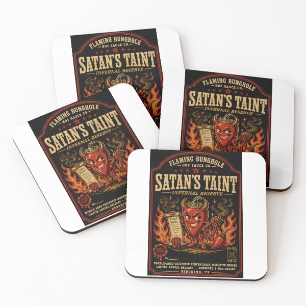 Item preview, The Flaming Bunghole Hot Sauce Co Satan's Taint Infernal Reserve designed and sold by Mental Schitz.