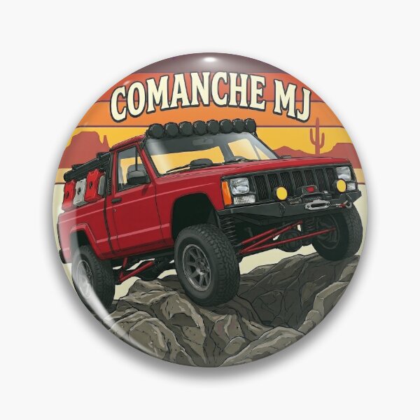 Item preview, Comanche MJ Retro Sunset Offroad 4x4 Rock Crawling [White Shirt Only] designed and sold by Off-Road-Zone.