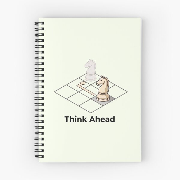 Item preview, Think Ahead – Funny Chess Gift Chess Player Strategy Quote Chess Knight designed and sold by Sekla-Studio.