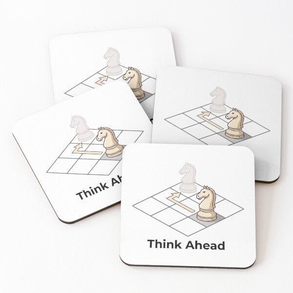 Item preview, Think Ahead – Funny Chess Gift Chess Player Strategy Quote Chess Knight designed and sold by Sekla-Studio.