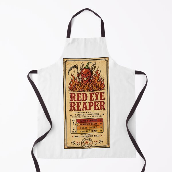 Item preview, The Flaming Bunghole Hot Sauce Co. Red Eye Reaper designed and sold by Mental Schitz.