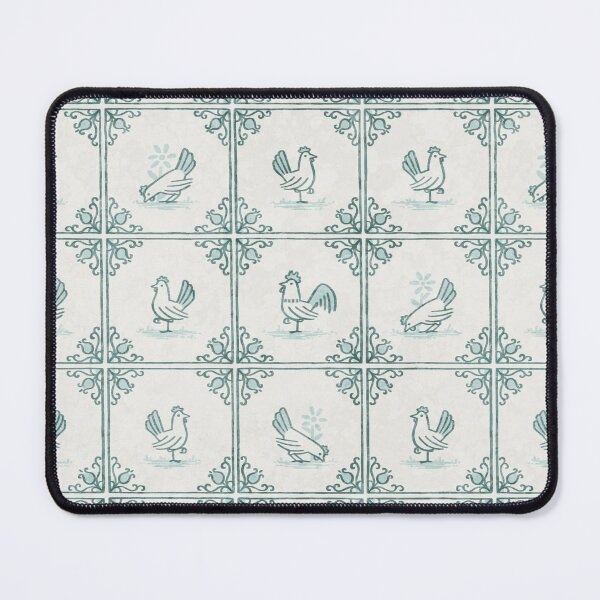 Item preview, Whimsical Tiled Chickens - 3d6a64 designed and sold by knitetgantt.
