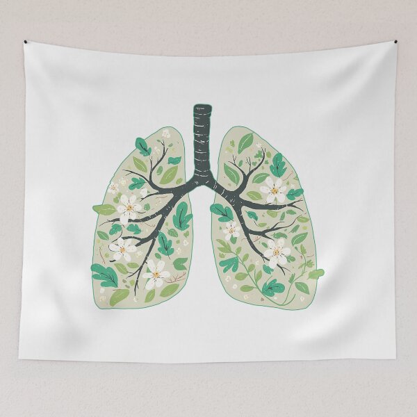 Item preview, Floral Lungs Botanical Anatomy Flowers Leaves Nature Breath Medical Art Streetwear Graphic designed and sold by DesignArtist.ia.