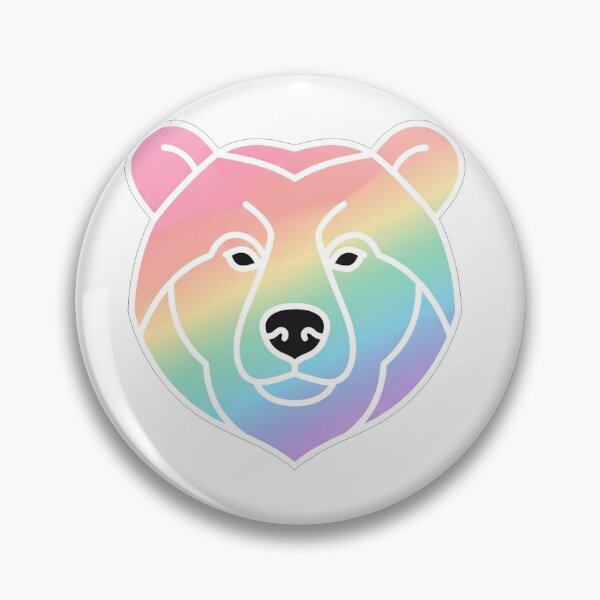 Item preview, Rainbow Bear Head Minimalist Vector Illustration designed and sold by Owcomm.
