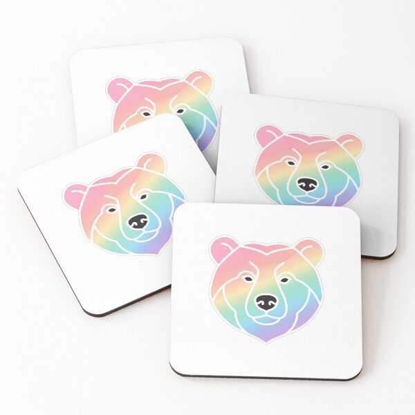 Item preview, Rainbow Bear Head Minimalist Vector Illustration designed and sold by Owcomm.