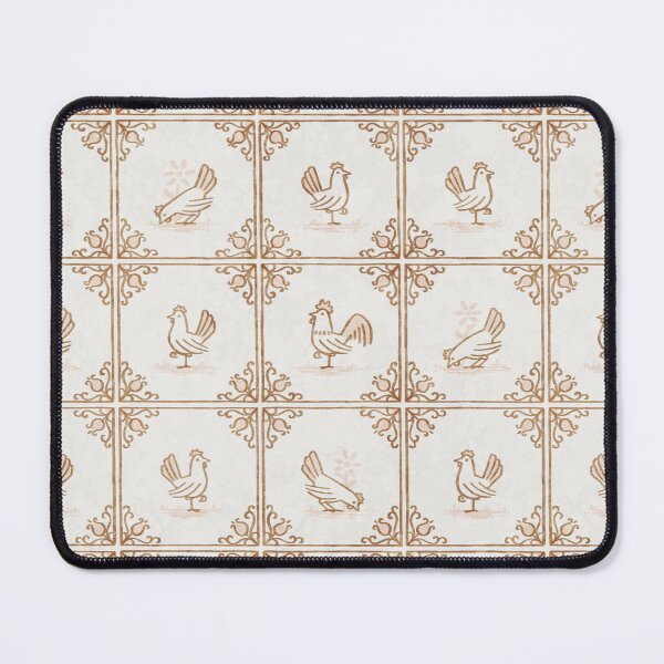 Item preview, Whimsical Tiled Chickens - a35e32 designed and sold by knitetgantt.
