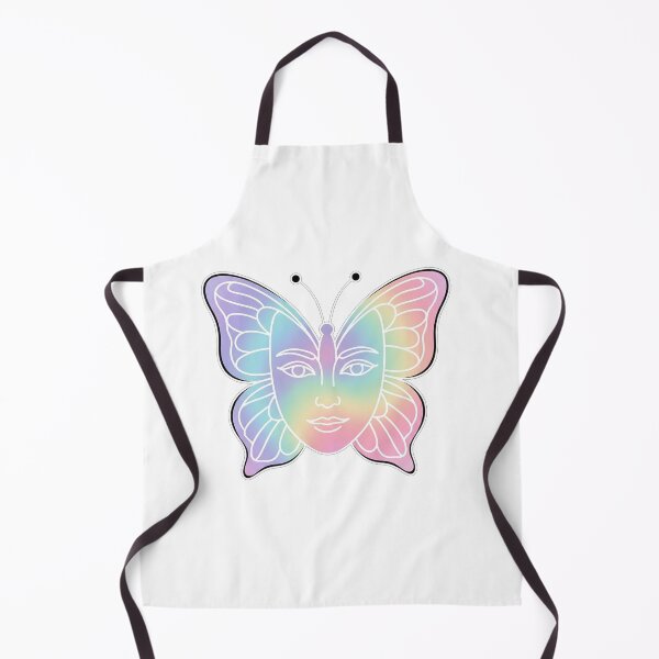 Item preview, Magical Pastel Rainbow Butterfly Face Illustration designed and sold by Owcomm.