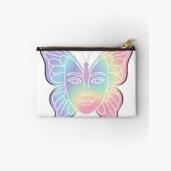Item preview, Magical Pastel Rainbow Butterfly Face Illustration designed and sold by Owcomm.
