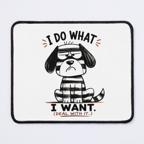 Item preview, I Do What I Want (Deal With It) – Funny Stubborn Dog Illustration designed and sold by AnyGil.