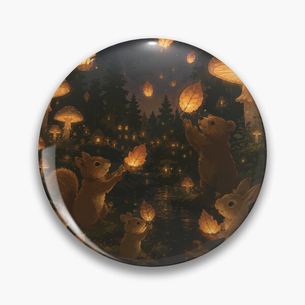 Item preview, Enchanted Forest Animals with Glowing Leaves Cozy designed and sold by SimplePoDesign.