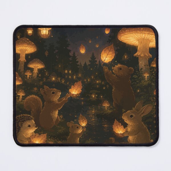 Item preview, Enchanted Forest Animals with Glowing Leaves Cozy designed and sold by SimplePoDesign.
