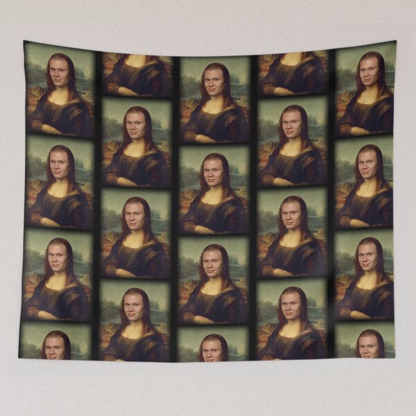 Item preview, Haaland Erling Mona Lisa Funny Soccer Art Parody designed and sold by nojany.