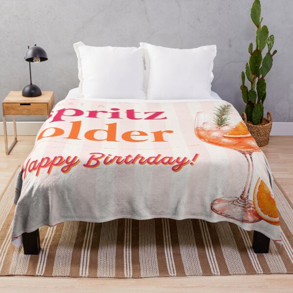 Item preview, Copy of HAPPY BIRTHDAY TAPESTRY JUST A SPRITZ OLDER designed and sold by taylorvinyls.