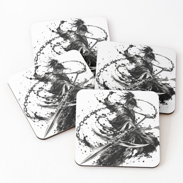 Item preview, Weapon Master Ronin Inverted Blade Combat Ink Art designed and sold by MouradStudio.