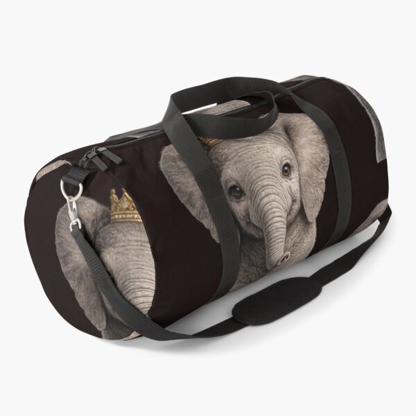 Item preview, Royal Baby Elephant Wearing Golden Crown designed and sold by BagFactoryUK.