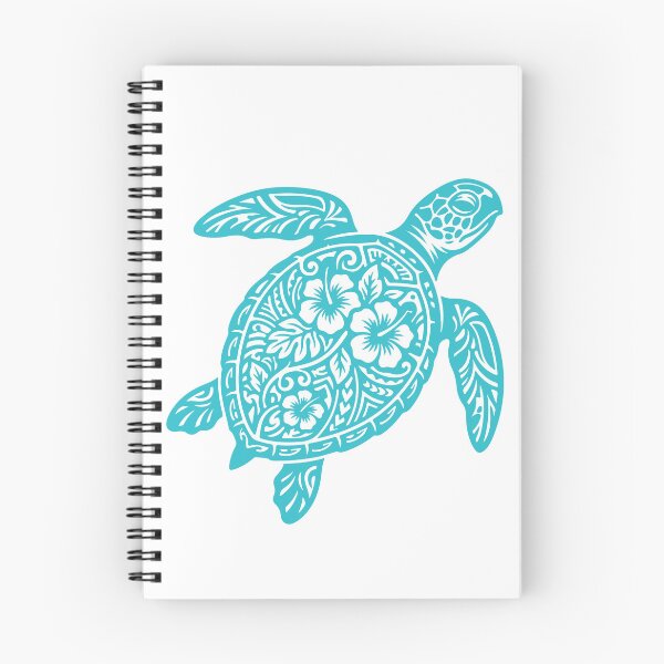 Item preview, Tribal Sea Turtle with Hibiscus Flowers - Hawaiian Honu Teal designed and sold by raedattia.