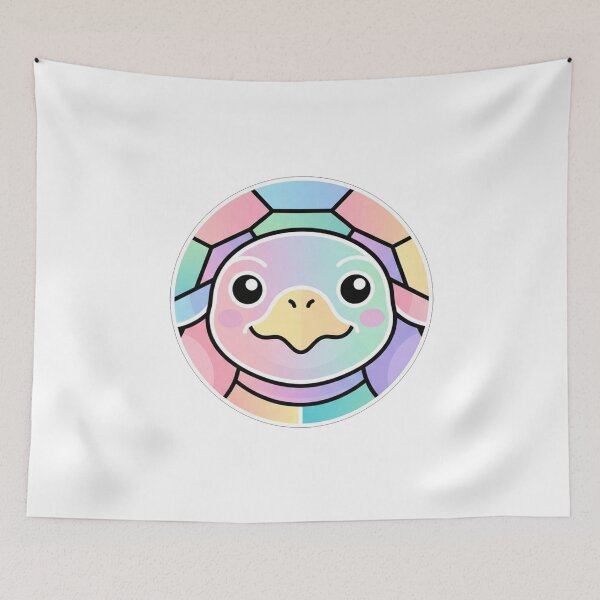 Item preview, Cute Pastel Rainbow Turtle Face Illustration designed and sold by Owcomm.