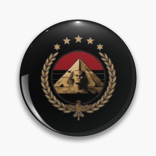 Item preview, Egyptian Pyramid Sphinx Crest - Gold Laurel Eagle Emblem designed and sold by Shakhbata-1.