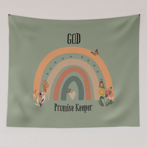 Item preview, God Promise Keeper T-Shirt | Boho Rainbow Christian Tee | Faith Butterfly Floral Shirt | Religious Gift for Women | Inspirational Faith Tee designed and sold by ZenfiniteDesign.