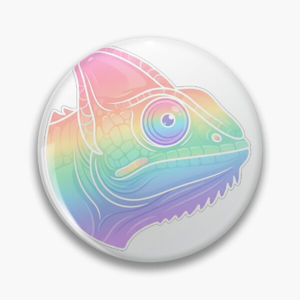 Item preview, Colorful Rainbow Chameleon Reptile Head Portrait designed and sold by Owcomm.